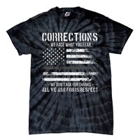 Respect Correctional Officer Proud Corrections Officer Tie-Dye T-Shirt