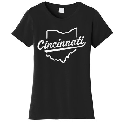 Retro Cincinnati Ohio 1788 Vintage Script Throwback Women's T-Shirt