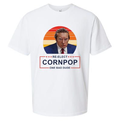 Reelect Cornpop One Bad Dude Funny Trump Apparel Sueded Cloud Jersey T-Shirt