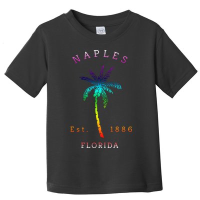 Retro Cool Original Naples Florida Beach Palm Tree Toddler T-Shirt