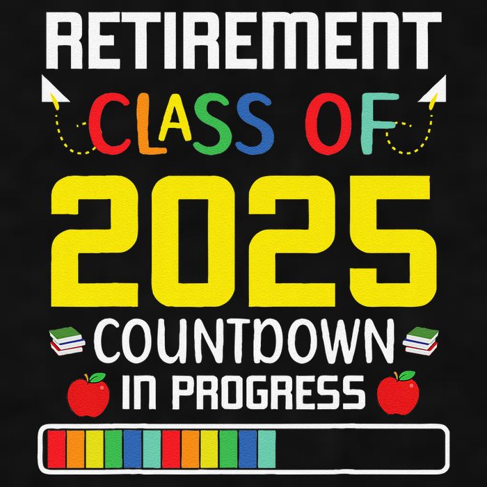 Retirement Class Of 2025 Count Down Progress Retired Teacher Ladies PosiCharge Tri-Blend Wicking Tank