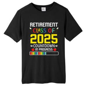 Retirement Class Of 2025 Count Down Progress Retired Teacher Tall Fusion ChromaSoft Performance T-Shirt