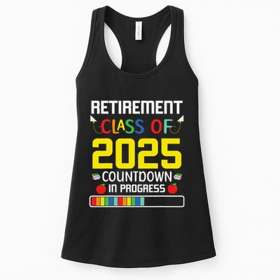 Retirement Class Of 2025 Count Down Progress Retired Teacher Womens Tank Top