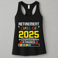 Retirement Class Of 2025 Count Down Progress Retired Teacher Womens Tank Top