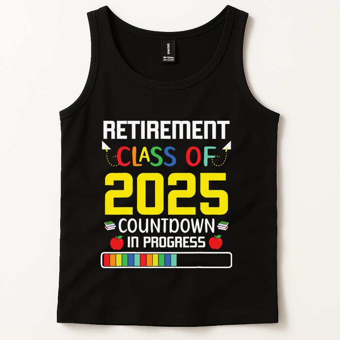 Retirement Class Of 2025 Count Down Progress Retired Teacher Tank Top