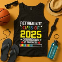 Retirement Class Of 2025 Count Down Progress Retired Teacher Tank Top
