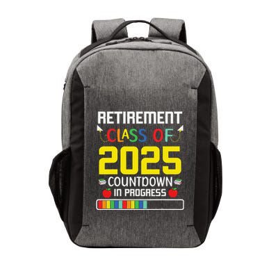Retirement Class Of 2025 Count Down Progress Retired Teacher Vector Backpack