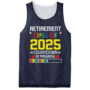 Retirement Class Of 2025 Count Down Progress Retired Teacher Mesh Reversible Basketball Jersey Tank