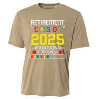 Retirement Class Of 2025 Count Down Progress Retired Teacher Cooling Performance Crew T-Shirt