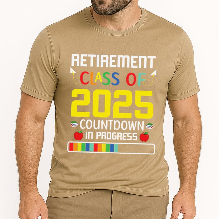 Retirement Class Of 2025 Count Down Progress Retired Teacher Performance Shirt