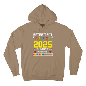 Retirement Class Of 2025 Count Down Progress Retired Teacher Hoodie