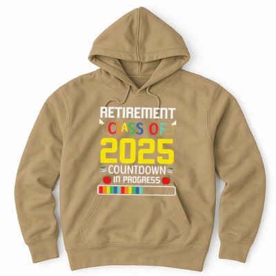 Retirement Class Of 2025 Count Down Progress Retired Teacher Hoodie
