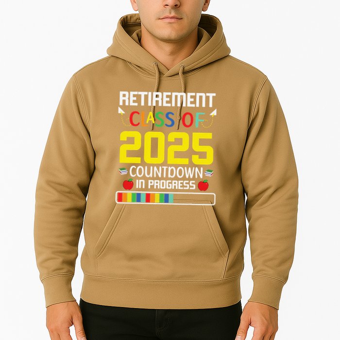 Retirement Class Of 2025 Count Down Progress Retired Teacher Hoodie