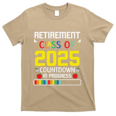 Retirement Class Of 2025 Count Down Progress Retired Teacher T-Shirt