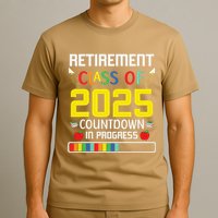 Retirement Class Of 2025 Count Down Progress Retired Teacher T-Shirt