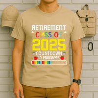 Retirement Class Of 2025 Count Down Progress Retired Teacher T-Shirt