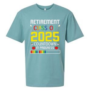 Retirement Class Of 2025 Count Down Progress Retired Teacher Sueded Cloud Jersey T-Shirt