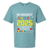 Retirement Class Of 2025 Count Down Progress Retired Teacher Sueded Cloud Jersey T-Shirt