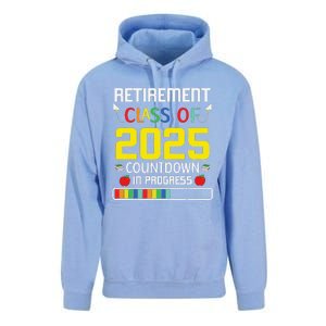 Retirement Class Of 2025 Count Down Progress Retired Teacher Unisex Surf Hoodie