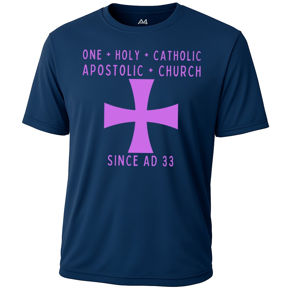 Roman Catholic One Holy Catholic Apostolic Church Cooling Performance Crew T-Shirt