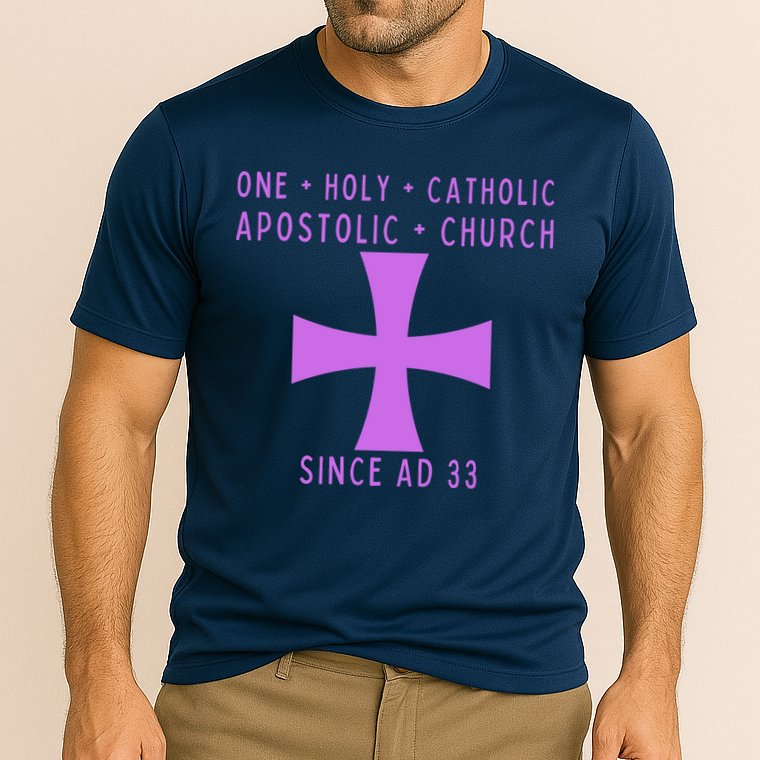 Roman Catholic One Holy Catholic Apostolic Church Cooling Performance Crew T-Shirt