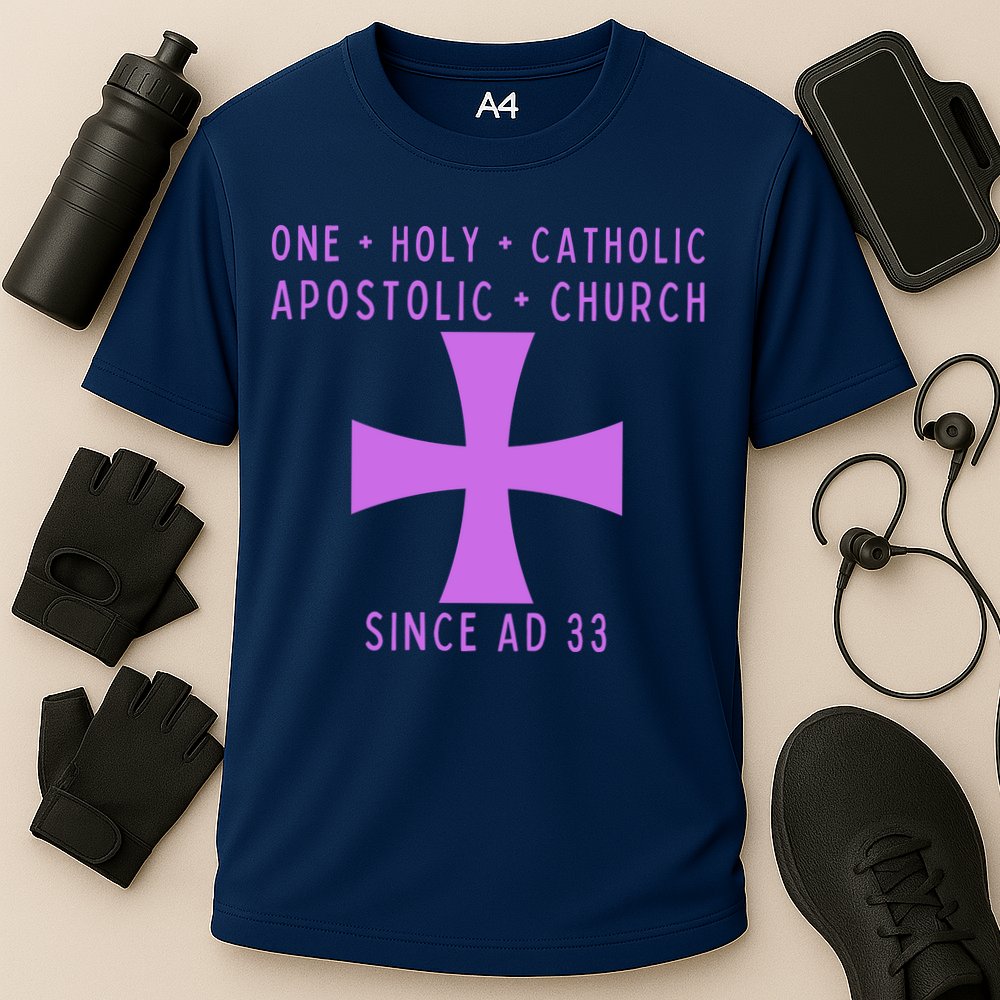 Roman Catholic One Holy Catholic Apostolic Church Cooling Performance Crew T-Shirt