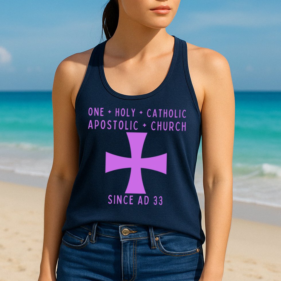 Roman Catholic One Holy Catholic Apostolic Church Womens Tank Top