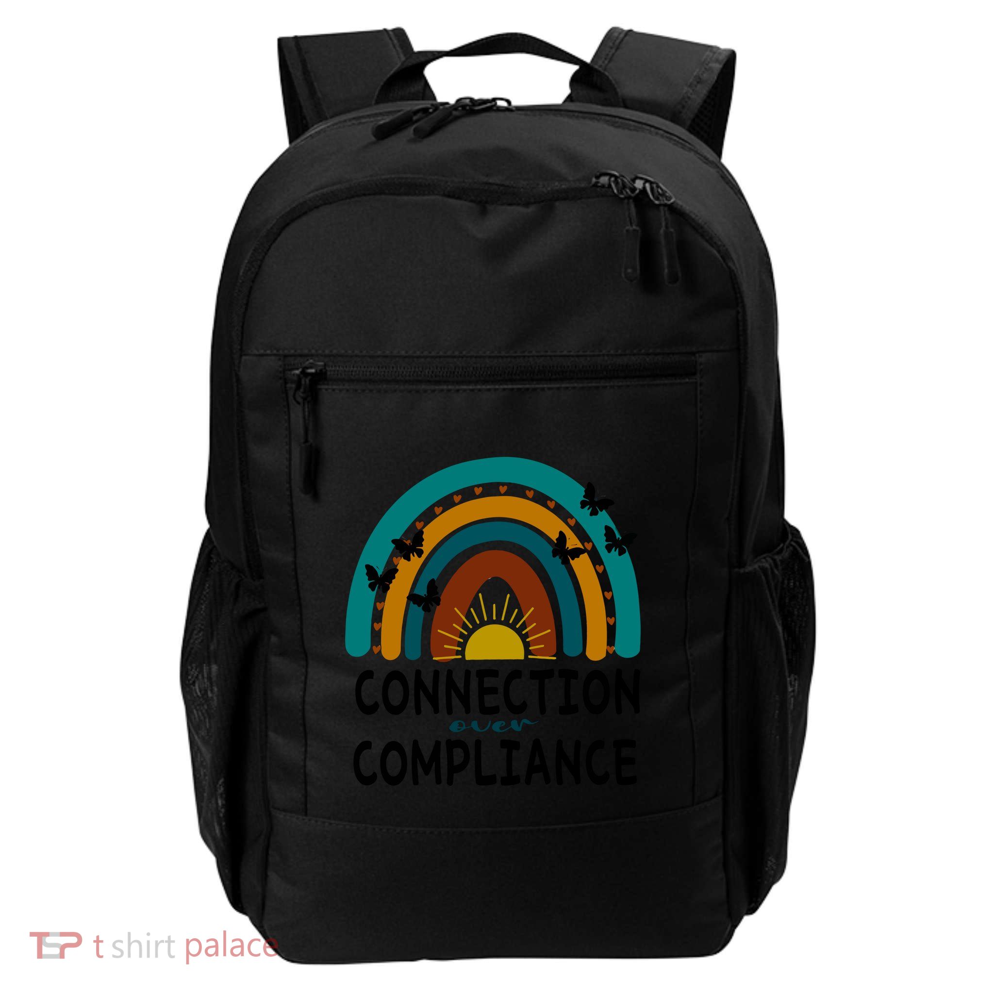 Rainbow Connection Over Compliance Sped Teacher Daily Commute Backpack