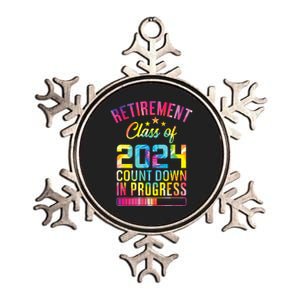 Retirement Class Of 2024 Count Down Progress Retired Teacher Metallic Star Ornament