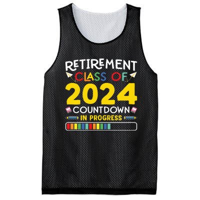 Retirement Class Of 2024 Countdown In Progress Funny Retired Mesh Reversible Basketball Jersey Tank