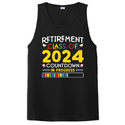 Retirement Class Of 2024 Countdown In Progress Funny Retired PosiCharge Competitor Tank