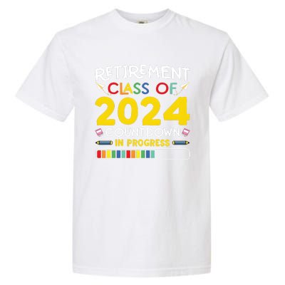 Retirement Class Of 2024 Countdown In Progress Funny Retired Garment-Dyed Heavyweight T-Shirt