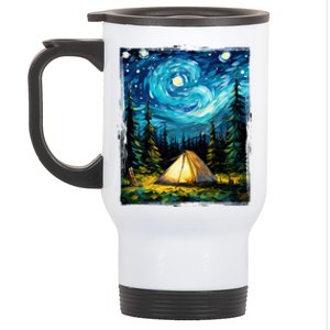 Rv Camping Outdoors Starry Night Van Gogh Camping Great Gift Stainless Steel Travel Mug