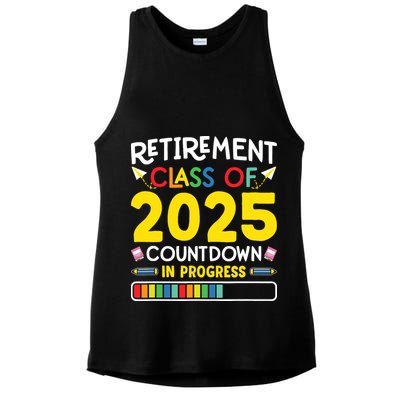 Retirement Class Of 2025 Countdown In Progress Teacher Gift Ladies PosiCharge Tri-Blend Wicking Tank