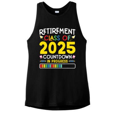 Retirement Class Of 2025 Countdown In Progress Teacher Gift Ladies PosiCharge Tri-Blend Wicking Tank