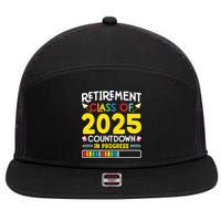 Retirement Class Of 2025 Countdown In Progress Teacher Gift 7 Panel Mesh Trucker Snapback Hat