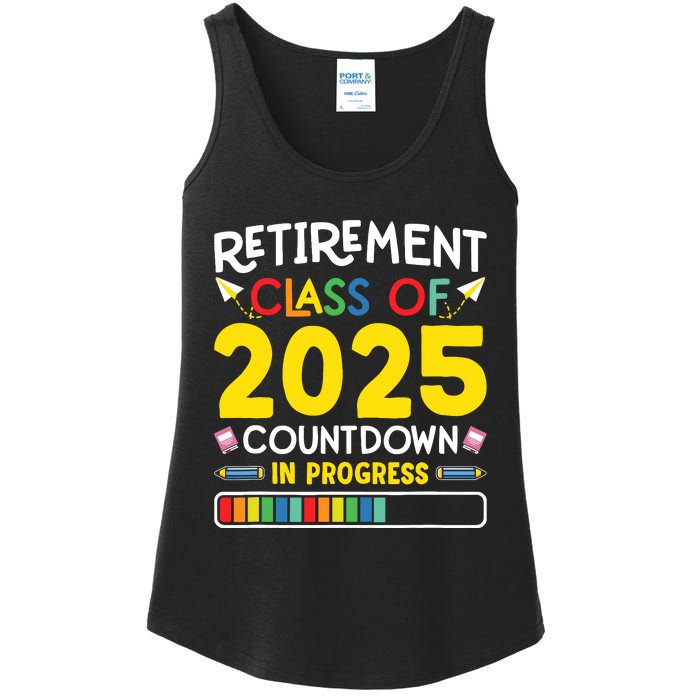 Retirement Class Of 2025 Countdown In Progress Teacher Gift Ladies Essential Tank