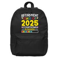 Retirement Class Of 2025 Countdown In Progress Teacher Gift 16 in Basic Backpack