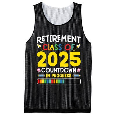 Retirement Class Of 2025 Countdown In Progress Teacher Gift Mesh Reversible Basketball Jersey Tank