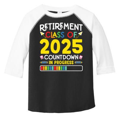 Retirement Class Of 2025 Countdown In Progress Teacher Gift Toddler Fine Jersey T-Shirt