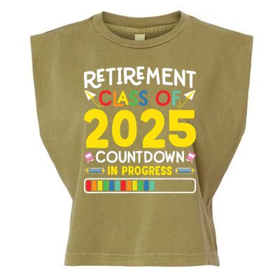 Retirement Class Of 2025 Countdown In Progress Teacher Gift Garment-Dyed Women's Muscle Tee