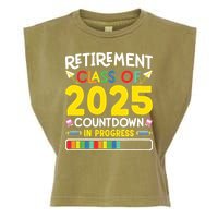 Retirement Class Of 2025 Countdown In Progress Teacher Gift Garment-Dyed Women's Muscle Tee