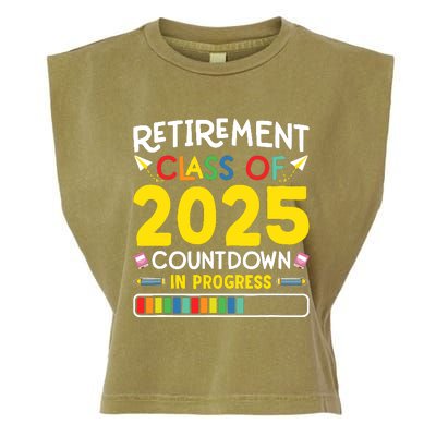 Retirement Class Of 2025 Countdown In Progress Teacher Gift Garment-Dyed Women's Muscle Tee