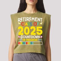 Retirement Class Of 2025 Countdown In Progress Teacher Gift Garment-Dyed Women's Muscle Tee