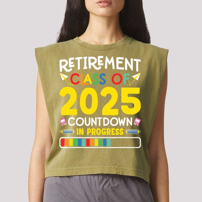 Retirement Class Of 2025 Countdown In Progress Teacher Gift Garment-Dyed Women's Muscle Tee