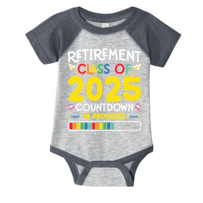 Retirement Class Of 2025 Countdown In Progress Teacher Gift Infant Baby Jersey Bodysuit
