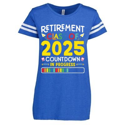 Retirement Class Of 2025 Countdown In Progress Teacher Gift Enza Ladies Jersey Football T-Shirt