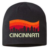 Retro Cincinnati Ohio City Skyline Vintage Travel Souvenir Sustainable Beanie