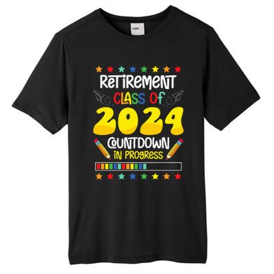 Retirement Class Of 2024 Countdown In Progress Funny Teacher Tall Fusion ChromaSoft Performance T-Shirt