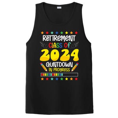 Retirement Class Of 2024 Countdown In Progress Funny Teacher PosiCharge Competitor Tank